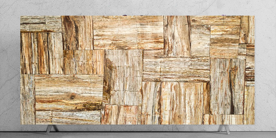 Beige Petrified Wood Retro Backlit