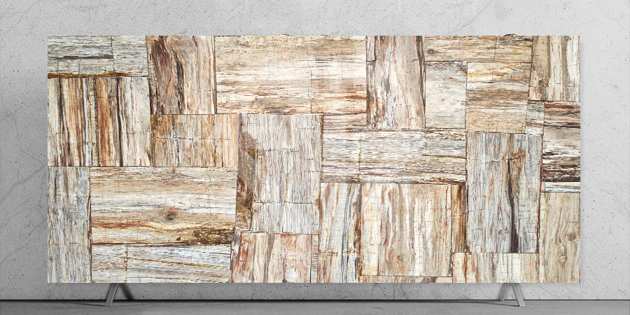 Beige Petrified Wood Retro