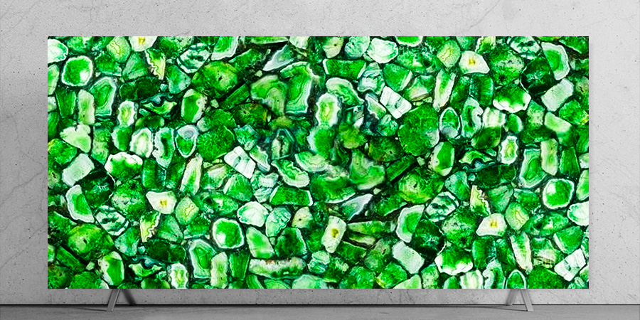 Brazilian Green Agate Backlit Slab