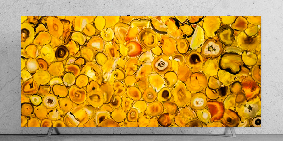 Brazilian Yellow Agate Backlit