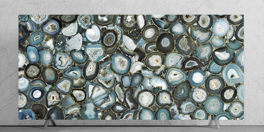 Grey Agate Backlit