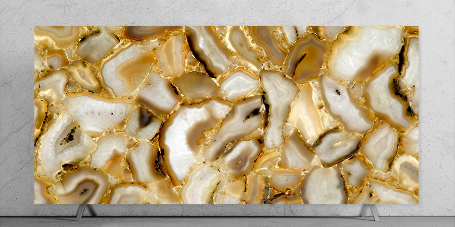 Lace Agate Backlit Slab