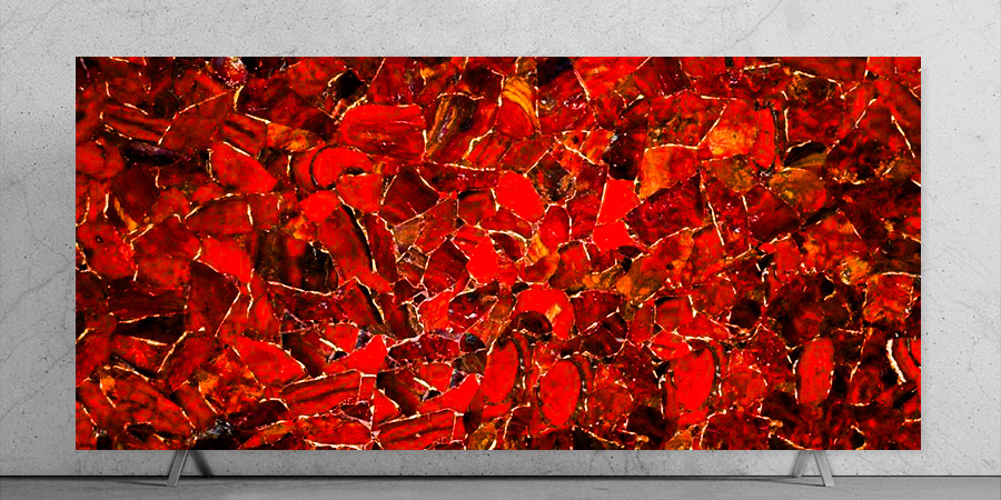 Red Jasper Backlit